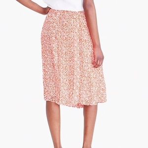 NEW | JCrew Factory | Floral pleated midi skirt